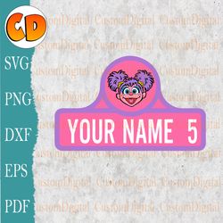 Baby Girl Personalized Birthday Banner svg Cricut Layered Street Clipart png Printable Logo Personalized Baby Shirt DIY