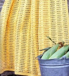 Fields of Corn Afghan Vintage Crochet Pattern 217