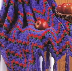 Chevron Shells Afghan Vintage Crochet Pattern 223
