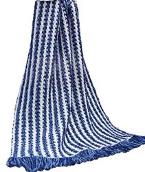 Blue Cables Afghan Vintage Crochet Pattern 226