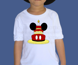 Mickey Mouse  Birthday Cake- Birthday t-shirt design Cricut Sublimation PNG SVGs