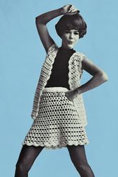 Vintage Crochet Pattern 231 Mini-Skirt & Vest Women