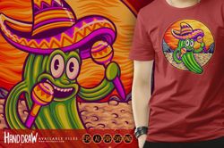 High quality SVG Cactus Cinco De Mayo Mexican Cartoon SVG , AI ,  EPS , PDF ,  PNG , digital download
