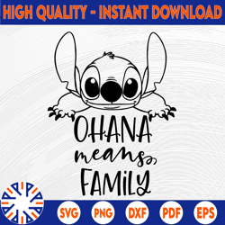 Ohana means family svg, Lilo and Stitch SVG, Stitch SVG, Lilo svg, Disney SVG, Stitch cut file, Disney cut file, Disney