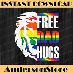 Free Dad Hugs Pride LGBTQ LGBT Month PNG Sublimation Design