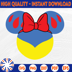 Snow white Mouse ears Svg, Snow white svg, eps, dxf, png cutfiles for Cricut Silhouette Cameo, Snow white mickey ears