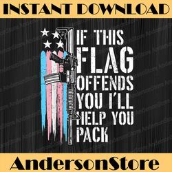 Transgender If This Flag Offends You AR-15 Gun Rights Trans LGBT Month PNG Sublimation Design