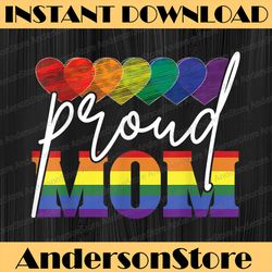 Queer Proud Mom Lesbian LGBTQ Pride Month LGBT Month PNG Sublimation Design