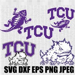 TCU Horned Frogs SVG PNG JPEG  DXF Digital Cut Vector Files for Silhouette Studio Cricut Design