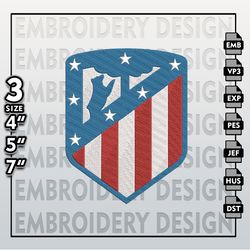Atletico Madrid Embroidery Designs, Atletico Madrid logo Embroidery Files, Atletico , Machine Embroidery Pattern