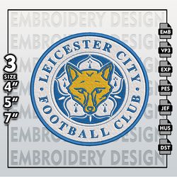 Leicester City Embroidery Designs,Leicester logo Embroidery Files, Leicester , Machine Embroidery Pattern