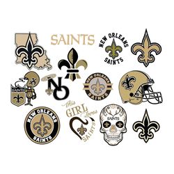 New Orleans Saints Bundle Svg, Football Svg,NFL Svg Cricut File Cut Digital Download