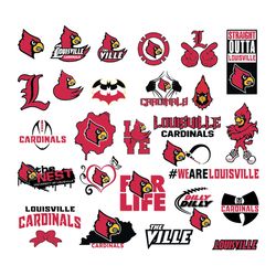 Louisville Cardinals Bundle Svg, Football Svg,NFL Svg Cricut File Cut Digital Download