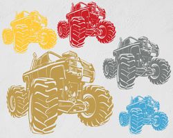 Monster Truck Sticker, Sport Car, Race, 4x4, Wall Sticker Vinyl Decal Mural Art Decor
