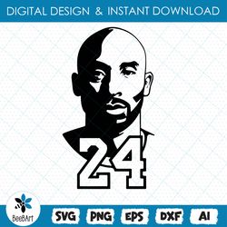Kobe Bryant SVG Cutting Files, Mamba Digital Clip Art, NBA SVG, Files for Cricut, Lakers, Mamba 24
