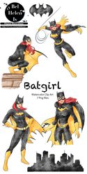 watercolor Clip art super heroes Batgirl Super Hero