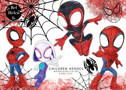 watercolor Clip art super heroes baby  Super Hero Children hero