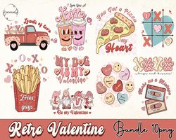 10 Retro Valentine PNG Bundle, Groovy Valentine Png, Funny Valentine's PNG, Valentine Png, Love XOXO Sublimation, Be Min