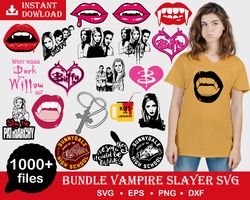 1000 Bundle Buffy The Vampire Slayer Bundle, Vampire Slayer, Buffy Silhouette, Buffy svg, 90s TV Show Cut Files, Clipart