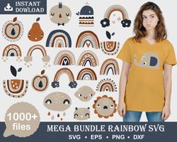 1000 Rainbow Svg, Boho Rainbow Svg Bundle, Cute Rainbow Svg,Baby Rainbow Svg, Pastel Rainbow Svg, Rainbow Clipart, Rainb