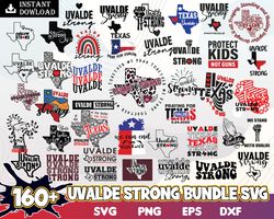 160 Uvalde Strong SVG Bundle, 4 Designs, Uvalde Strong PNG, Pray For Uvalde SVG, Pray For Texas Svg Digital Instant Down