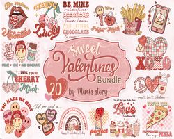 20 Retro Valentine Sublimation Bundle, Valentine's day png, Retro Valentine Png, Be My Valentine Png, Funny Valentine Pn