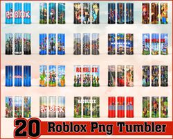 20 Roblox Tumbler PNG Bundle, Roblox Png, Roblox Tumbler, Skinny Tumbler 20oz, 20oz Design, Tumbler Wraps, Full Tumbler