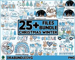 25 Retro Christmas Png, Christmas Groovy Png, Blue Christmas Png, Christmas Icons Png, Png For Shirt, Png File For Subli