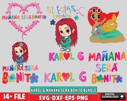 14 file Karol G Mananna Sera Bonito svg eps dxf png, for Cricut, vector file digital, file cut, Instant Download