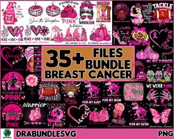 35 Breast Cancer Png Bundle, Breast Cancer PNG, In October We Wear Png, Survivor Ribbon Png, Breast Cancer Clipart, Leop
