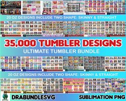 35000 Tumbler Designs Bundle PNG High Quality, Designs 20 oz sublimation, Bundle Design Template for Sublimation