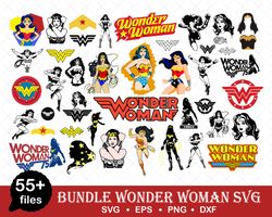 55 Wonder Woman SVG, Afro Girl Svg, Afro Queen Svg, Afro Lady Svg, Curly Hair Svg, Black Woman, For Cricut, For Silhouet