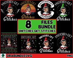 Products 8 Snitches get Stitches Bundle- PNG - Christmas Gift- Funny Sayings- Ugly Sweater- Elf Digital Instant Download