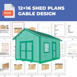 12x16 Gable Shed Plans: DIY Blueprint for a Spacious Garden Workshop and Storage with Easy-to-Follow Instructions
