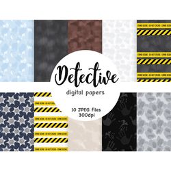 Detective Digital Paper | Investigation Pattern