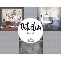 Detective Clipart | Police Office Interior