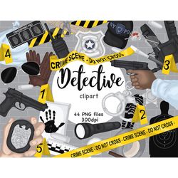 Detective Clipart | Crime Illustration