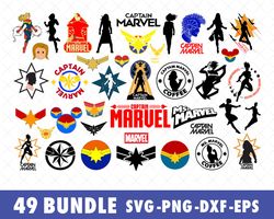 Captain Marvel SVG Bundle Files for Cricut, Silhouette, Captain Marvel SVG, Captain Marvel SVG Bundle