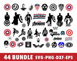 Captain America SVG Bundle Files for Cricut, Silhouette, Captain America SVG, Captain America SVG Bundle