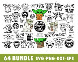 Grogu Baby Yoda Star Wars SVG Bundle Files for Cricut, Silhouette, Grogu Baby Yoda Star Wars SVG