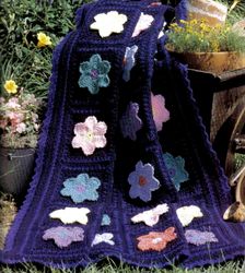 Perennial Medley Afghan Vintage Crochet Pattern 237