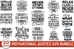 Motivational Quotes SVG Cut Files Bundle  PNG , EPS , DXF , SVG  Digital download products