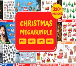 Mega Christmas SVG Bundle, Winter svg, Santa SVG Cut File Cricut