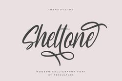 Sheltone – Modern Cslligraphy Trending Fonts - Digital Font