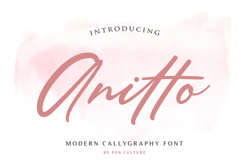 Anitto – Calligraphy Font Trending Fonts - Digital Font