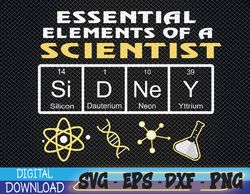 Birthday Sidney Periodic Table Elements Custom Science Svg, Eps, Png, Dxf, Digital Download