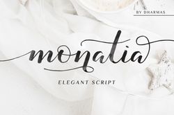 Monatia – Elegant Script Trending Fonts - Digital Font