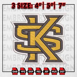 Kennesaw State Owls Embroidery file, NCAA D1 teams Embroidery Designs, KSU, Machine Embroidery Pattern