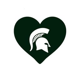 Michigan State Spartan Strong Heart SVG Graphic Designs Files