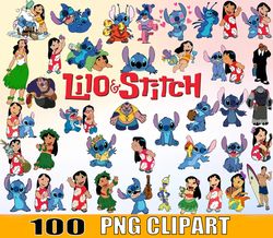 100 Lilo And Stitch Bundle Png, Cricut Disney Png, Disney bundle Png Cricut Printable Clipart, Digital Download